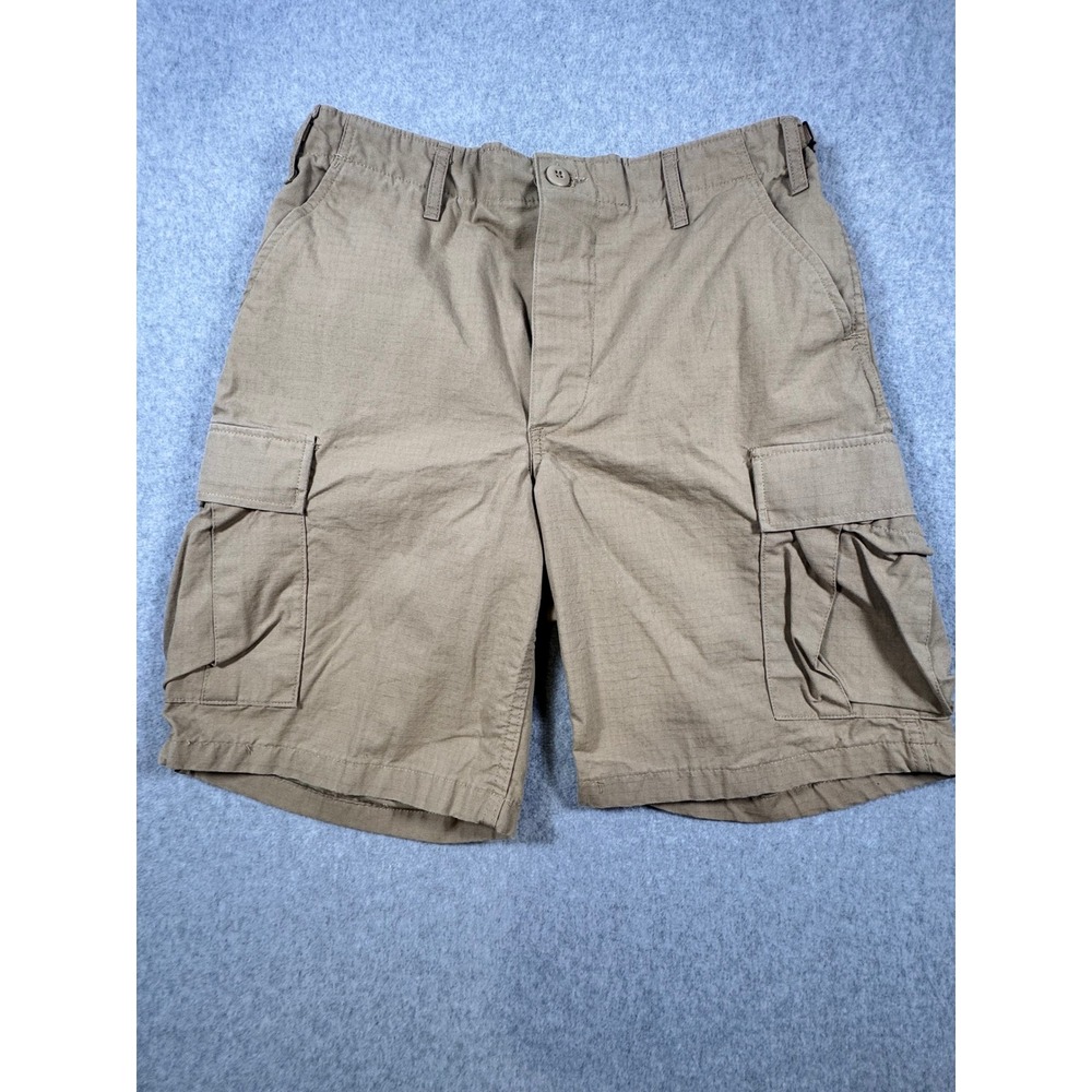 Military Issue BDU Cargo Shorts Khaki Ripstop Mens Medium 31-35 Adjustable Waist